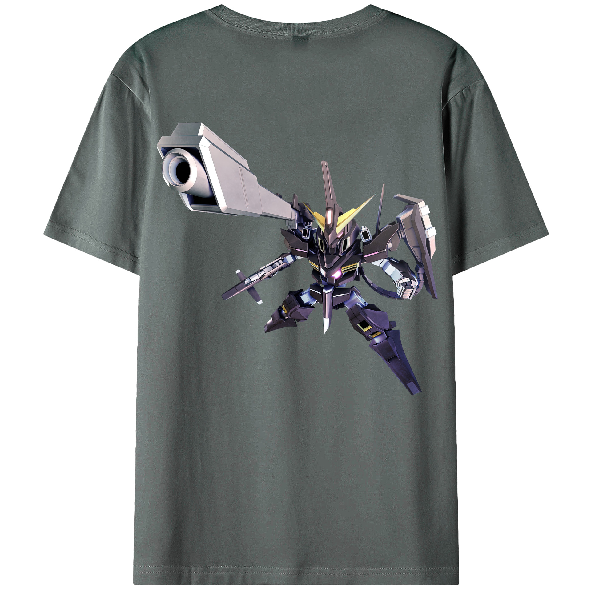 （画像用） 機動戦士ガンダム Mobile Suit Gundam 綿100％ メンズ半袖Tシャツ（バックプリント） 通気性